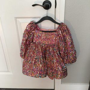 Rue Muu Chloe pink sequin dress